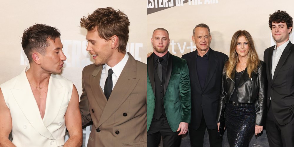 Austin Butler & Barry Keoghan Get Help From Tom Hanks & Rita Wilson at ‘Masters of the Air’ World Premiere